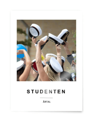 Studentposter  50x70 - 1 bild med centrerad text
