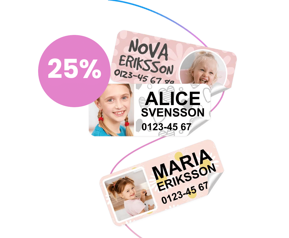 rabatt namnlappar
