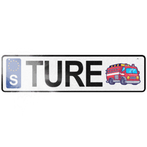 skylt till barnvagn brand