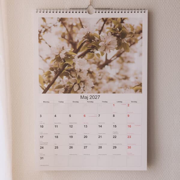 personlig fotokalender.
