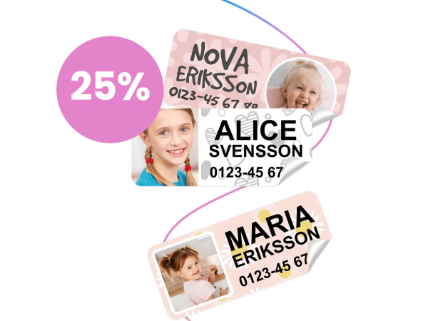 rabatt namnlappar